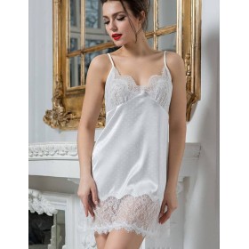 Сорочка атласная Mia-Amore PRINCESS 8044, Цвет: молочно-белый, Размеры: XS