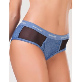 Трусы брифы Opium T-90, Цвет: черный/голубой, Размеры: S