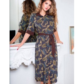 Длинная рубашка-халат Mia-Mia ELANIA 16427, Цвет: принт 707, Размеры: S