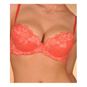 Кружевной бюстгальтер пуш-ап Orhideja 116-208 коралл, Цвет: коралл, Размеры: 75D
