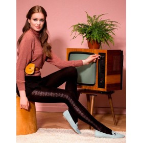 Фантазийные колготки Gabriella 365 IRIS 60 den чёрный, Цвет: чёрный, Размеры: 2