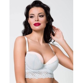 Бюстье с пуш-ап Alles DELICACY P-UP, Цвет: розовый/голубой, Размеры: 70C