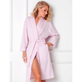 Элегантный женский халат Aruelle ANNALISE PINK, Цвет: розовый, Размеры: XS