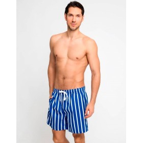 Пляжные мужские шорты LEYEROO MARK 003, Цвет: синий (полоска), Размеры: XL