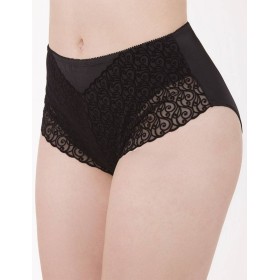 Высокие трусы слипы Elli 420 бархат черный, Цвет: бархат черный, Размеры: 4XL