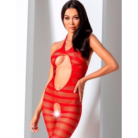 Эротический комбинезон сетка Passion BS 081 red, Цвет: красный, Размеры: S/M