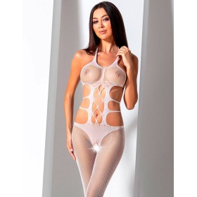 Эротический комбинезон сетка Passion BS 084 white, Цвет: белый, Размеры: S/M