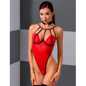 Соблазнительное боди Passion AKITA BODY, Цвет: красный, Размеры: 2XL/3XL