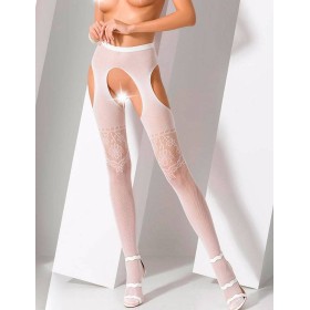 Сексуальные колготки Passion S 017 white, Цвет: белый, Размеры: S/M