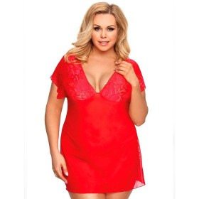 Прозрачная красная сорочка Gorgeous plus size SYDNEY, Цвет: красный, Размеры: 3XL/4XL