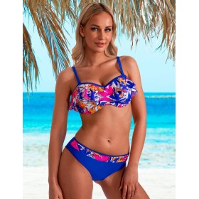 Раздельный купальник бандо Verano CARINE cornflower, Цвет: синий, Размеры: S