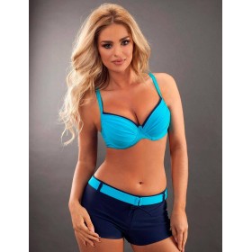 Купальник пуш-ап с шортами Verano OFELIA NEW navyblue-blue, Цвет: голубой, Размеры: M