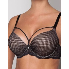 Бюстгальтер балконет с гелевым пуш-ап  Albina L NUANCE 1766, Цвет: черный, Размеры: 70C