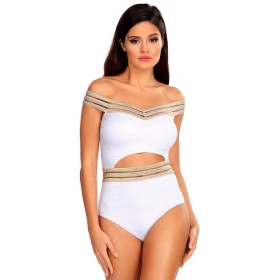 Белый закрытый купальник Lorin L4411/1, Цвет: белый, Размеры: S