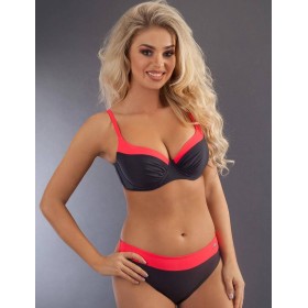Купальник пуш-ап Verano ALEXA grafhite-red-fluo, Цвет: графит, Размеры: L
