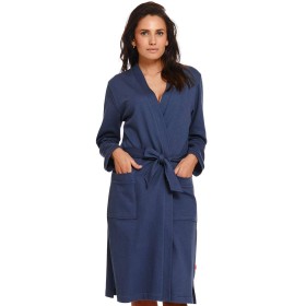 Хлопковый халат-кимоно Doctor Nap SWW.4230 DEEP BLUE (размер XL), Цвет: темно-синий, Размеры: XL