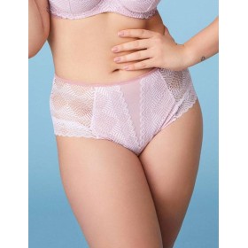 Кружевные высокие трусы слипы Alles LIOR figi classic, Цвет: розовый, Размеры: 3XL
