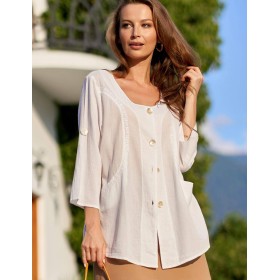 Рубашка из хлопка Mia-Amore CALIFORNIA 1351, Цвет: белый, Размеры: M