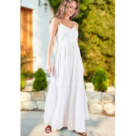 Длинный сарафан из хлопка Mia-Amore CALIFORNIA 1585, Цвет: белый, Размеры: S