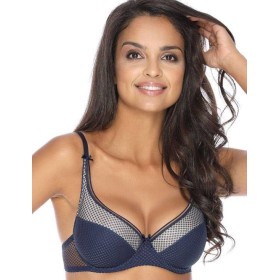 Бюстгальтер балконет пуш-ап MAT CATY M-3016-11, Цвет: темно-синий, Размеры: 65C