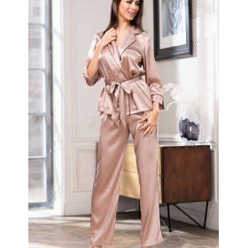 Пижама шелковая Mia-Amore GABRIELLA 3666, Цвет: капучино, Размеры: XL