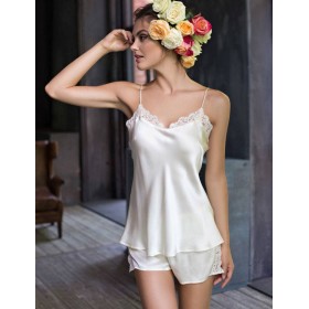 Пижамный комплект из шелка Mia-Mia KRISTY 15112 экрю, Цвет: экрю, Размеры: M