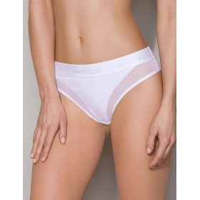 Хлопковые трусики с сеточкой Passion PS002 PANTIES WHITE, Цвет: белый, Размеры: M