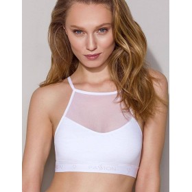 Хлопковый топ Passion PS006 TOP WHITE, Цвет: белый, Размеры: M