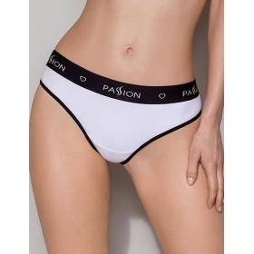 Хлопковые трусики-бразилиана Passion PS008 PANTIES WHITE, Цвет: белый, Размеры: S