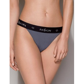 Хлопковые трусики-слипы Passion PS015 PANTIES DARK GREY, Цвет: темно-серый, Размеры: L