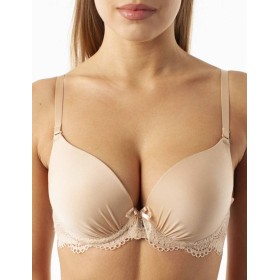 Бюстгальтер балконет с гелевым пуш-ап Coquette Revue NEW ELEGANCE 82118-03, Цвет: телесный, Размеры: 70D