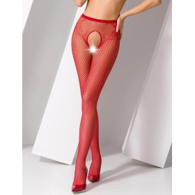 Сексуальные колготки Passion S 019 red, Цвет: красный, Размеры: S/M