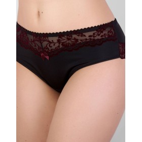 Трусы слипы с флок напылением Simona M 035 бархат бордо, Цвет: бархат бордо, Размеры: M