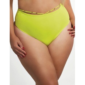 Высокие плавки бразилиана Kris Line MALIBU brasyliana high waist лимон, Цвет: лимон, Размеры: XL