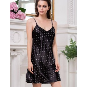 Сорочка атласная Mia-Mella CLEVER 8940 черный, Цвет: черный, Размеры: S