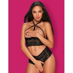 Сексуальный комплект Obsessive NETTSY SET, Цвет: черный, Размеры: L/XL