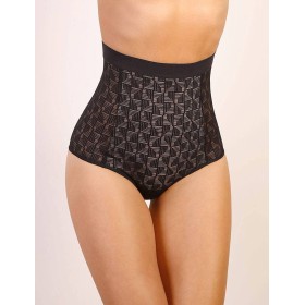 Трусы слипы высокие Orhideja 782-371, Цвет: черный/пион, Размеры: L