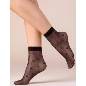 Носки Gabriella 529 STARS чёрный/фиолетовый, Цвет: чёрный/фиолетовый, Размеры: UN