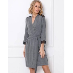 Легкий халат из вискозы Aruelle CAMILLA, Цвет: серый, Размеры: XS