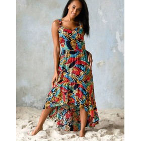 Платье-сарафан с удлиненным подолом Mia-Mia DOMINICA 16441, Цвет: принт 710, Размеры: XS