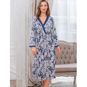 Длинный халат-кимоно Mia-Mella MADLEN 6389, Цвет: синий, Размеры: L/XL
