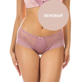 Кружевные трусы слипы UNICONF NM09 бежевый, Цвет: бежевый, Размеры: S