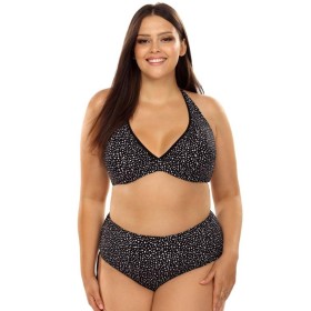Раздельный купальник халтер Lorin L3103/2 BIG, Цвет: черный, Размеры: 80D