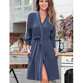 Халат-кимоно из рельефного хлопка Mia-Amore WENDY 1733, Цвет: маренго, Размеры: 2XL/3XL