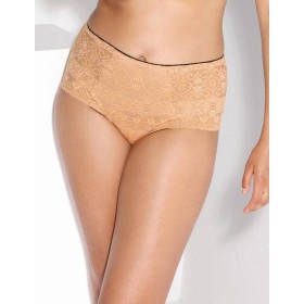 Кружевные высокие трусы слипы Alles FAVO classic, Цвет: золотой, Размеры: L