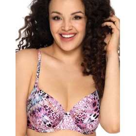 Верх купальника с уплотненной чашкой Ava SK 145 U, Цвет: розовый принт, Размеры: 100D