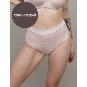 Трусы слипы миди Lina A 4917 коричневый, Цвет: коричневый, Размеры: 3XL