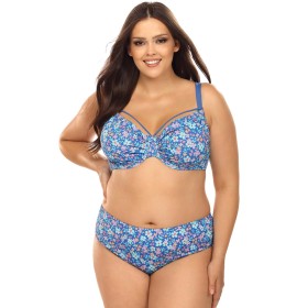 Купальник с мягкой чашкой на косточках Lorin L3100/2 BIG, Цвет: голубой, Размеры: 80C