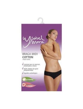 Хлопковые трусы слипы миди Ysabel Mora 19641 черный, Цвет: черный, Размеры: S, изображение 2