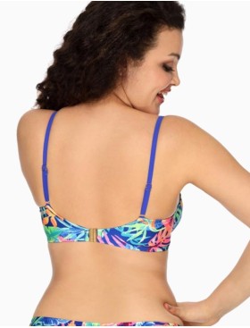 Мягкий купальный лиф Ava SK144 M etnic blue, Цвет: флора синий, Размеры: 80D, изображение 2